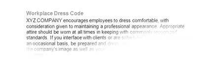 Employee Dress Code Policy